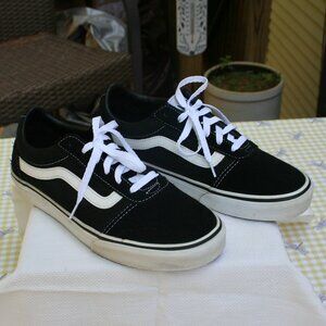 Black Canvas and Suede Vans